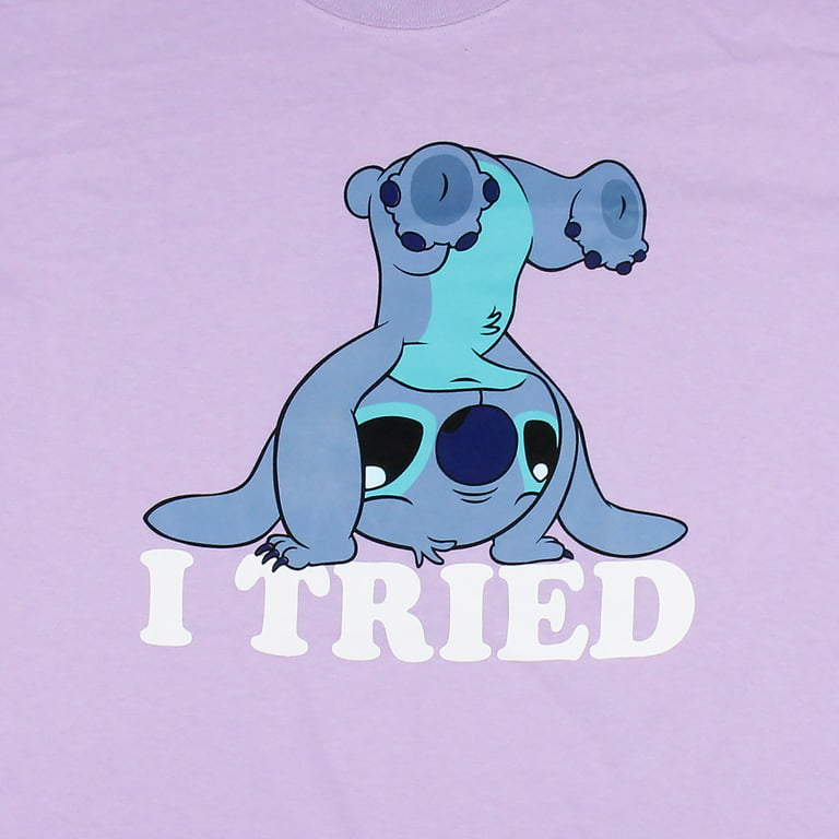 Disney Lilo & Stitch Mens' I Tried Stitch Handstand Graphic T-Shirt