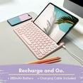 thumbnail image 6 of Macally Mini Wireless Bluetooth Keyboard with Stand, Rechargeable, Pink, 6 of 7