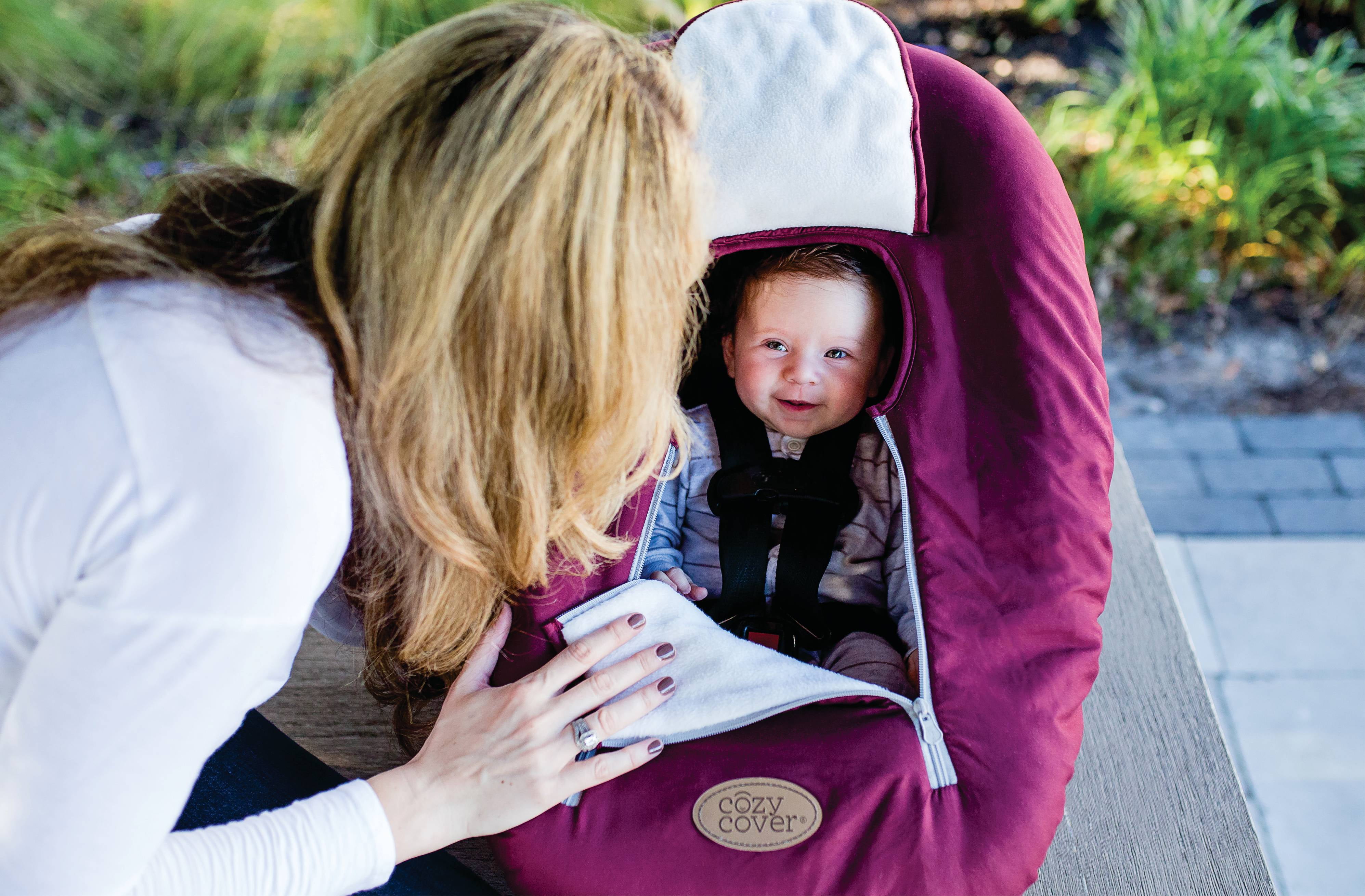 Cozy Cover Infant Carrier Cover, Burgundy