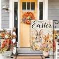 thumbnail image 5 of AZXY Happy Easter Garden Flag 12x16 Inch, Double-Sided Linen Two Bunnies with Floral Print Waterproof Weather-Resistant Yard Flag for Spring Outdoor Garden Decorations, 5 of 7