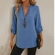 thumbnail image 5 of Tops básicos para mujer,Camiseta de mujer con cuello en V, manga corta, panel de malla, mezcla de poliéster, corte informal y cómodo, uso diario, sopatenor, 5 of 6