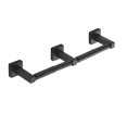 thumbnail image 1 of Soporte de toallas de papel negro, soporte de rollo de papel para baño, soporte de hardware de baño, soporte de papel higiénico de dos rollos disponible, 1 of 7