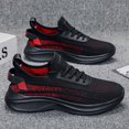 thumbnail image 2 of Men's Lace‑Up Knit Mesh Athletic Running Sneakers, Speckled Pattern Upper Footwear with Curved Thick Midsole for Daily Jogging and Casual Sports Activities, 2 of 7
