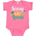 thumbnail image 3 of Inktastic Saint Patrick's Day Sassy Lil' Lassie with Shamrocks Boys or Girls Baby Bodysuit, 3 of 5