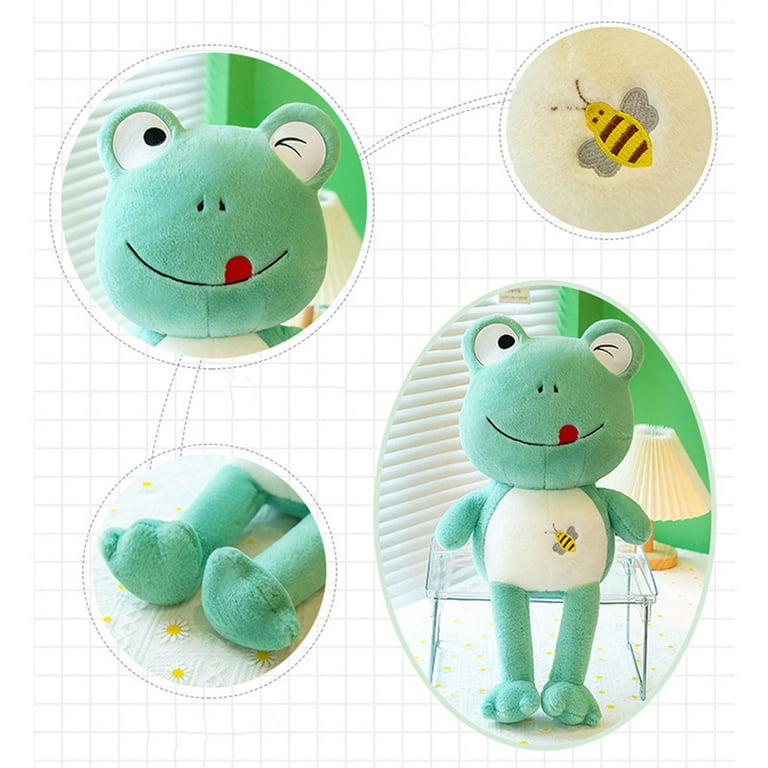 Cute Frog Plush Toy Creative Green Frog Girls Accompanying Sleeping Stuffed Doll