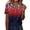 Navy, variant on Women's America 250 Usa Shirt Stars Striped American Flag Print Button Down V Neck Patriotic 4th Of July Shirts for Women