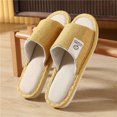 thumbnail image 3 of NOVEDAD DE VERANO 2024, zapatillas de lino para hombre, hogar, interior, antideslizantes, zapatillas de algodón y lino de cuatro estaciones para mujer, silenciosas, 3 of 5