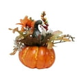 thumbnail image 3 of Flores de calabaza artificiales, centro de mesa de calabaza de otoño, adorno de arreglo floral artificial, decoración de Acción de Gracias para la dec melón verde, 3 of 8