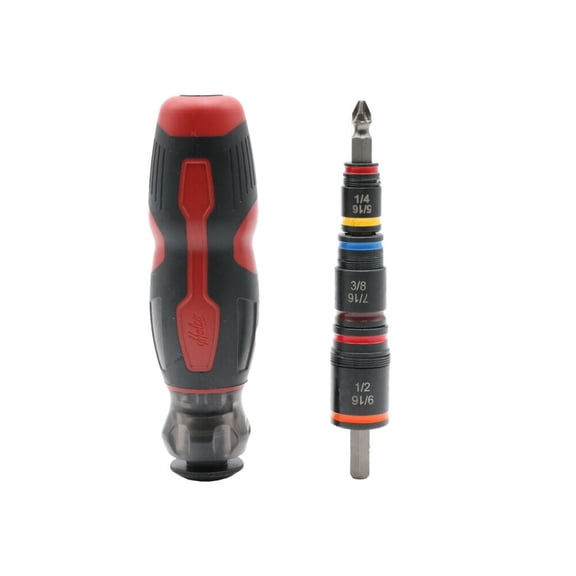 Malco Products C-Rhex 7-In-1 Flip Bit #2 Phillips Socket Set With Premium Grip Handle