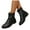 b-Black, variant on Women's Sequin Glitter Ankle Boots Block Chunky Heel Rhinestone Western Sock Booties Side Zipper Wedding Bridal Party Dress Shoes