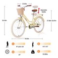 thumbnail image 6 of POVANLI 24" Women Bike for 13+Years Old, Steel Frame Bike,Women Bike with Basket Yellow, 6 of 6