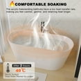 thumbnail image 4 of YDSM 55" Acrylic Freestanding Bathtub, Stand Alone Soaking Tub, Glossy White Acrylic, Toe-tap Chrome Drain, cUPC Certified, 4 of 16