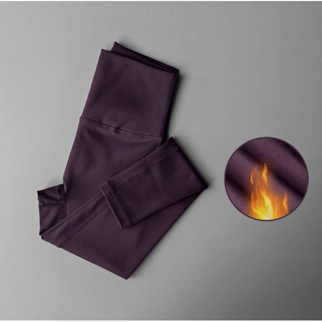 Pantalones de Yoga de terciopelo grueso para mujer, mallas ajustadas de cintura alta para otoño/invierno, mallas profesionales grandes para correr y Fitness, color melocotón, 2024