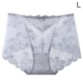 thumbnail image 1 of Bragas de encaje Mujeres Sexy Calzoncillos sin costuras huecos Cintura media Levantamiento de cadera Ropa interior transpirable, Gris plateado, L Kearding AP001201-13B, 1 of 7