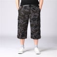 thumbnail image 2 of Jinda Men's Capri Cargo Pants Work Utility Pants Bottom Closed Back Flap Pocket Casual Long Shorts Camo X-Large, 2 of 4