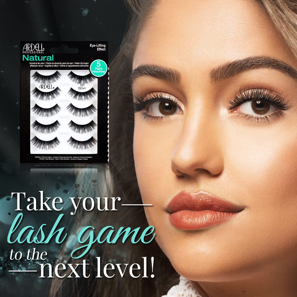 Ardell False Eyelashes Natural 101 Black, (5 Pairs Per Pack) 2 Pack