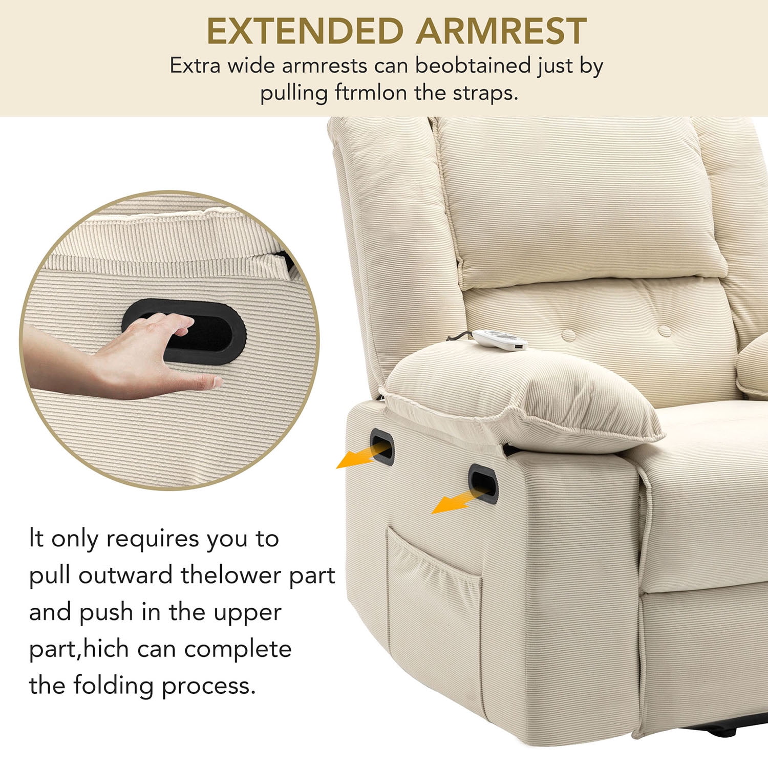 Kepooman Electric Power Lift Chairs Recliner, Power Lift Chair for Elderly with Adjustable Massage and Heating Function for Living Room, Beige Kepooman Electric Power Lift Chairs Recliner, Power Lift Chair for Elderly with Adjustable Massage and Heating Function for Living Room, Beige