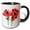 Black/White, variant on 3drose, Red Anemone Wildflower Vector Art, 11oz Two-tone Green Mug
