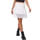 thumbnail image 1 of Falda de mujer Inspire Chic con encaje, parcheo, cintura elástica, por encima de la rodilla, falda en capas XS blanca, 1 of 6