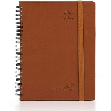 Academic Monthly Planner 2021 2022 18 Month Yearly Calendar July 2021 Dec 2022 With Tabs, Pocket, Monthly Expense, Password & Contact Pages Soft Cover, 6.5" X 8.5", Brown | Walmart Canada