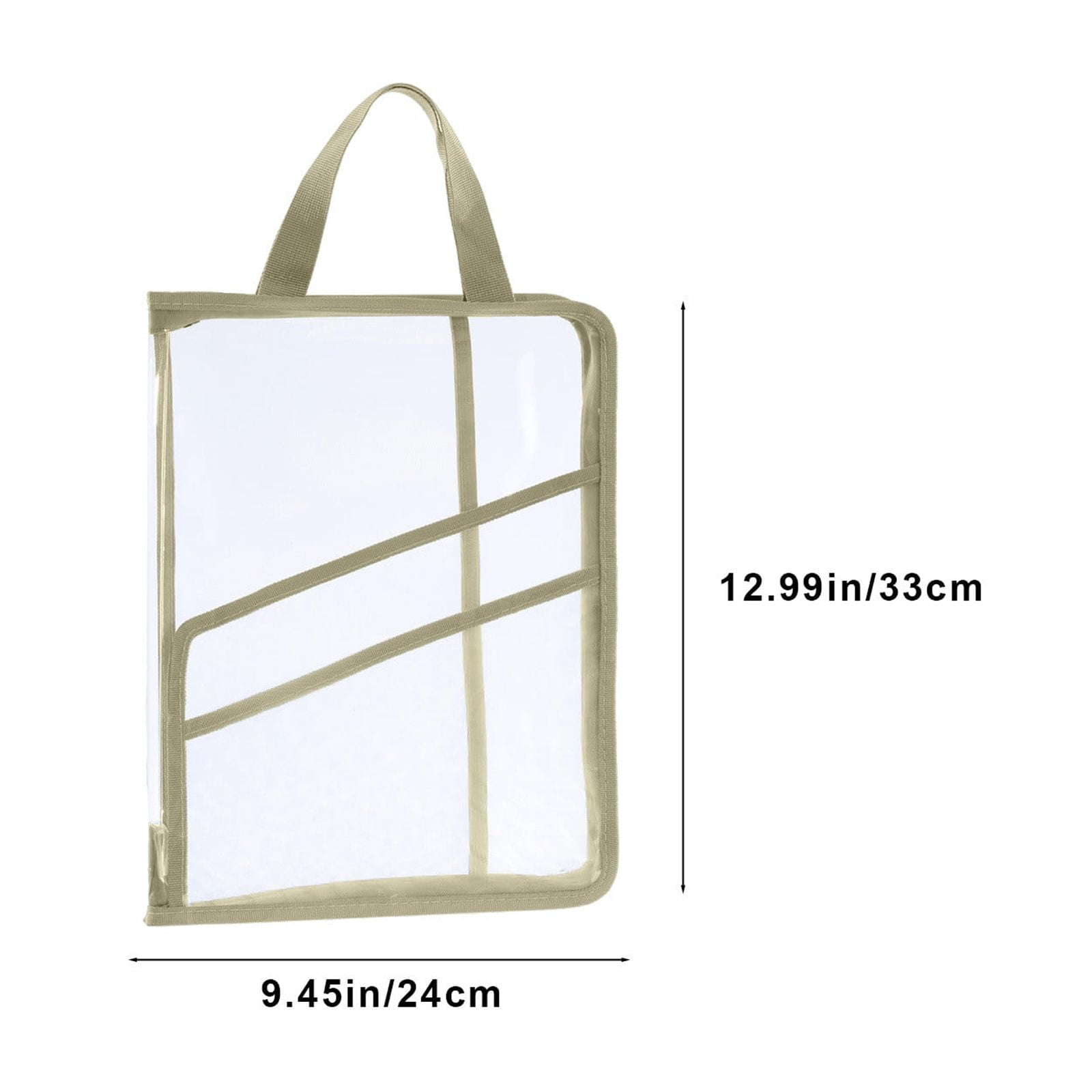 potrochi Document Bag with Handle, Light Transparent Mesh File Tote Bag Pouch, A4 Portable Folder Test Paper Bag Test Paper File Folder Bill File Receipt Bag Storage Bag