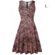 thumbnail image 3 of Qarigey Vestido plisado con cuello en V para mujer, vestido veraniego, fecha de baile, accesorios de ropa de verano Vestidos Leopardo L Qarigey AP010963-33, 3 of 6