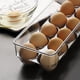 thumbnail image 3 of Autorización：Soporte para huevos con tapa, este recipiente para huevos es un ahorro de espacio imprescindible para su refrigerador: transparente, apilable, sin BPA Adepaton 2035474-2, 3 of 8