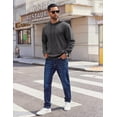 thumbnail image 3 of Sleepdown Men’s Pull Over Hoodie, Midweight Fleece Hoodies for Men, Hooded Sweatshirt for Men – Charcoal, Small, 3 of 4