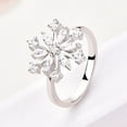 thumbnail image 5 of JO WISDOM Snowflake Ring,925 Sterling Silver White/Blue Snowflakes Ring with 3A Cubic Zirconia,Jewelry for Women,Christmas Gifts, 5 of 7