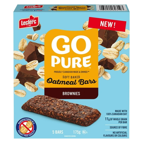 Go Pure Soft Baked Brownies Oatmeal Bars, 5 / 175g