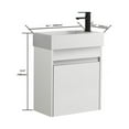 thumbnail image 2 of 18'' Floating Wall-Mounted Bathroom Vanity with White Resin Sink & Soft-Close Cabinet Door, 2 of 8