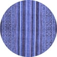 thumbnail image 1 of Ahgly Company Indoor Round Abstract Blue Modern Area Rugs, 6' Round, 1 of 4