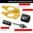 thumbnail image 4 of Door Lock Installation Kit,Door Hole Drilling Kit for Wood Door,Door Lock Hole Saw Door Knob Installation Kit Yellow, 4 of 10