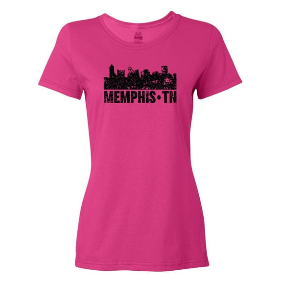 Inktastic Memphis city Skyline with Grunge Women's T-Shirt