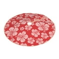 thumbnail image 2 of Bingfone Christmas Tree Skirt Mat Christmas Decoration Interior 30"-Red Hibiscus Flower, 2 of 8