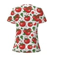 thumbnail image 4 of Naloa Hand Drawn Tomatoes Print T-Shirts Short Sleeve V Neck Tees for Women Fashion Tops Trendy Lightweight Soft Casual Summer Outfits Clothes, 4 of 5