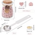 220PCS Heart Wax Seal Beads Kit Pink Sealing Wax Beads Packed in Glass