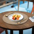 thumbnail image 5 of Round Placemats Set of 4 for Dining Table – Woven Heat Resistant Anti-Slid Cotton Kitchen Table Mats 15 Inch, Easy to Care, Mixed Color, Sand, 5 of 5
