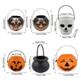 thumbnail image 2 of 2026 6Pcs Plastic Pumpkin Candy Buckets – Large Jack-O'-Lantern Pails with Handles, Halloween Trick-or-Treat Party Decor, 2 of 4