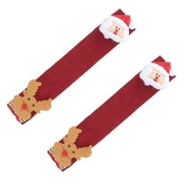 RENACLIPY 2-Pack Holiday Cabinet Knob Covers Linen Handle Protectors Multi- Decor Accessories