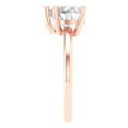 thumbnail image 3 of 2 ct Heart Cut Moissanite Solitaire 18K Rose Gold Womens Engagement Ring, 3 of 5