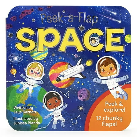 Peek-A-Flap Space, (Board Book)