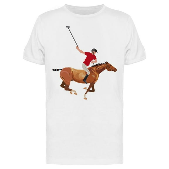 Polo Player Design T-Shirt Men -Image by Shutterstock, Male Medium
