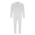 thumbnail image 5 of Lovskoo Men's Track Suits 2 Piece Set Round Neck Solid Color T-Shirt Set Sports Long Sleeve Hooded Casual Outwear & Jackets Sets White, 5 of 7