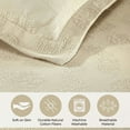 thumbnail image 2 of Supeior Paisley Cotton Decorative 3-Piece Bedspread Set, All Season Breathable Bedspreads, Queen, Ivory, 2 of 9