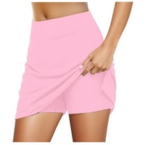 Razzly Womens Active Skirt Casual Solid Tennis Skirt for Yoga Sports Exercise Fitness Bottoms(Pink,M)