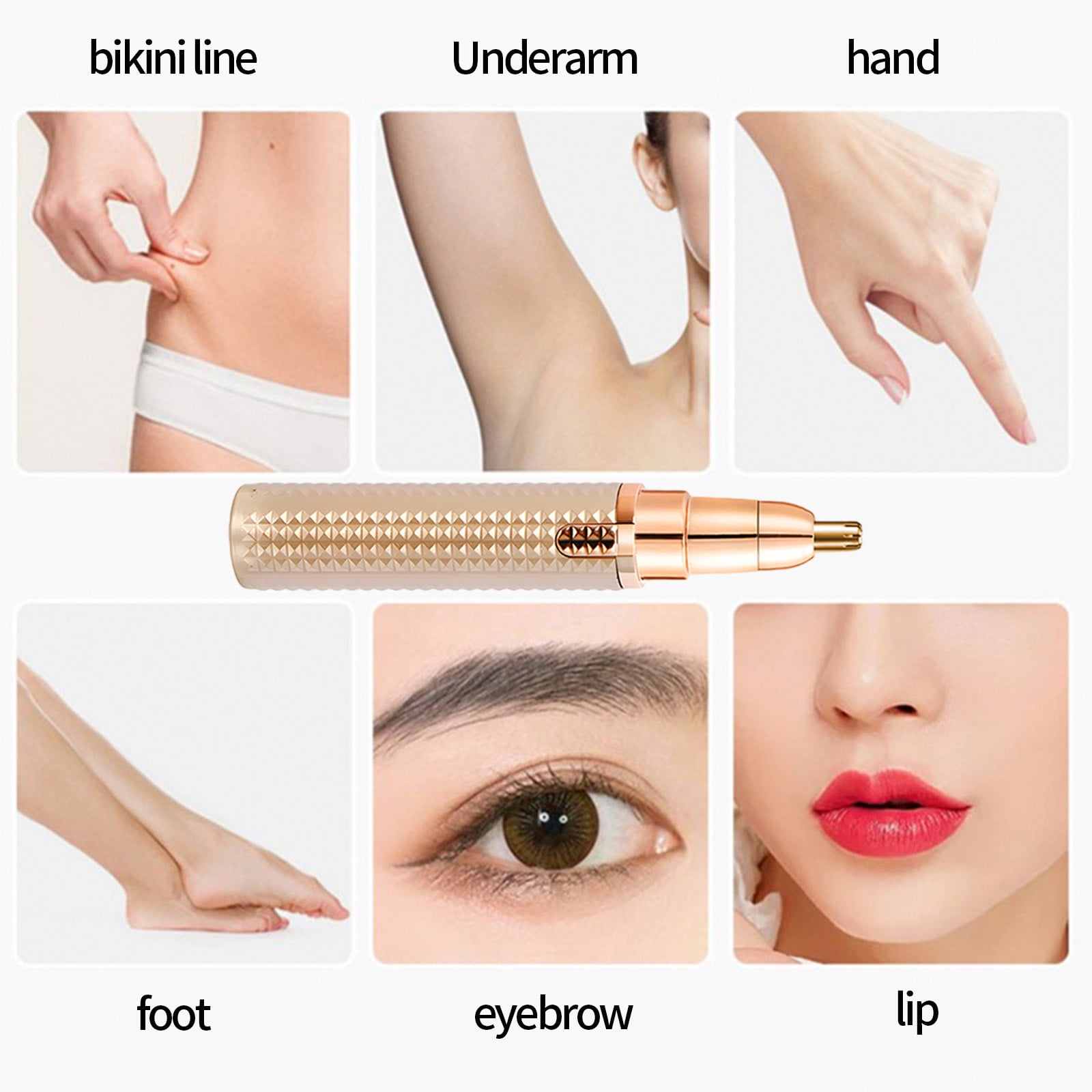 Tondeuse à sourcils,Rainbow-USB--Épilateur de Sourcils Électrique 2 en 1 pour Femme Mini Rasoir, Outil de Maquillage Facial Portable