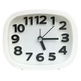 thumbnail image 1 of Clock Battery Operated Non Ticking Plastic Small Bedside Analog Alarm Clock Household, 1 of 4