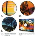 thumbnail image 3 of Designart "Colorful Bold Palm Trees horizon IV" Palm Trees Floater Framed Canvas Wall Art, 3 of 7