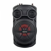 Axess 8” Bluetooth Portable Party Speaker LED Lights W/ Front Panel, Remote Control, TWS, USB, AUX-in, FM Radio, TF, Mic PABT6032
